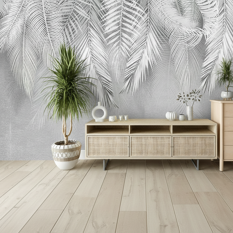 Black and White Wallpaper | Palm Jungle