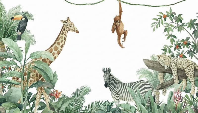 Montessori Wallpaper | Wild Friends