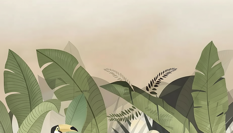 Montessori Wallpaper | Banana Leaves Dream