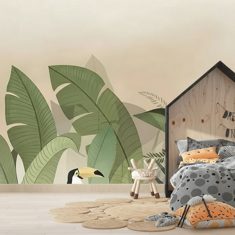 Montessori Wallpaper | Banana Leaves Dream