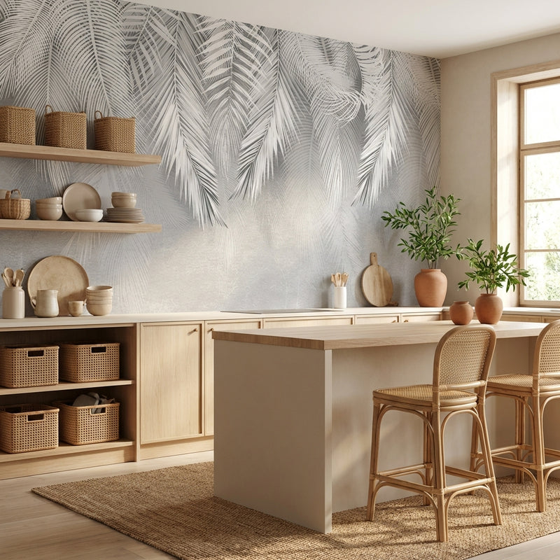 Black and White Wallpaper | Palm Jungle