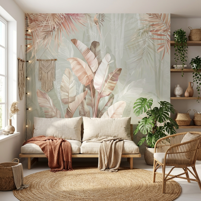 Wallpaper | Soft Tropical Feathers