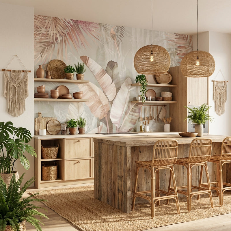 Wallpaper | Soft Tropical Feathers