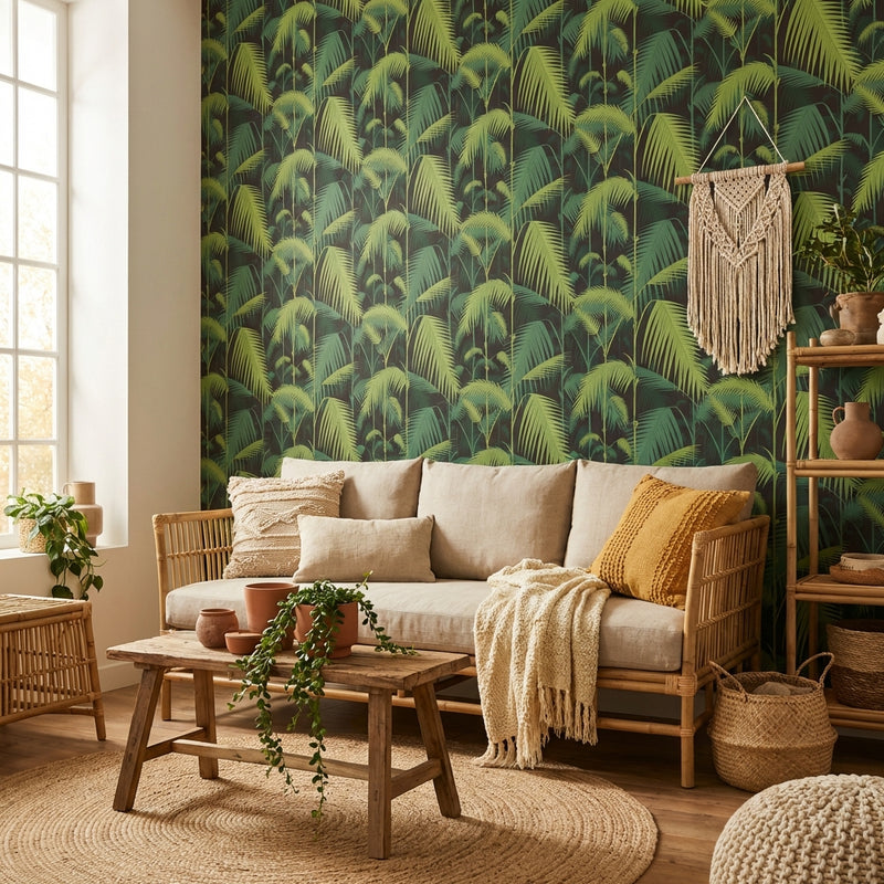Wallpaper | Deep Green Palm Forest