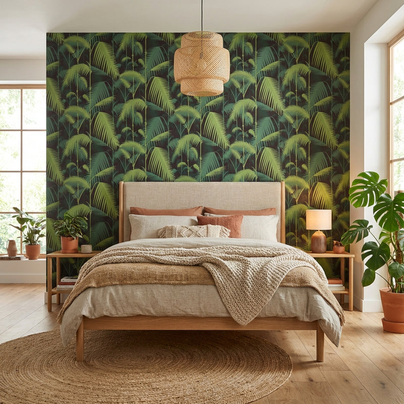 Wallpaper | Deep Green Palm Forest
