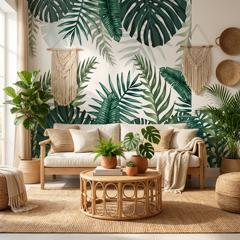 Wallpaper | Tropical Monstera Pattern