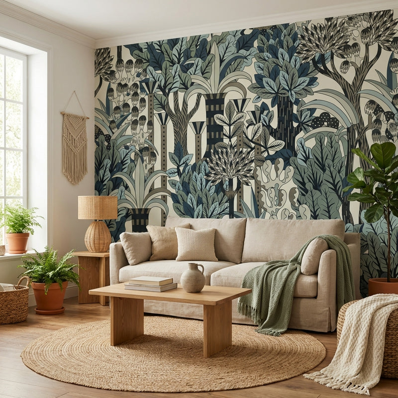 Wallpaper | Graphic Botanical Forest