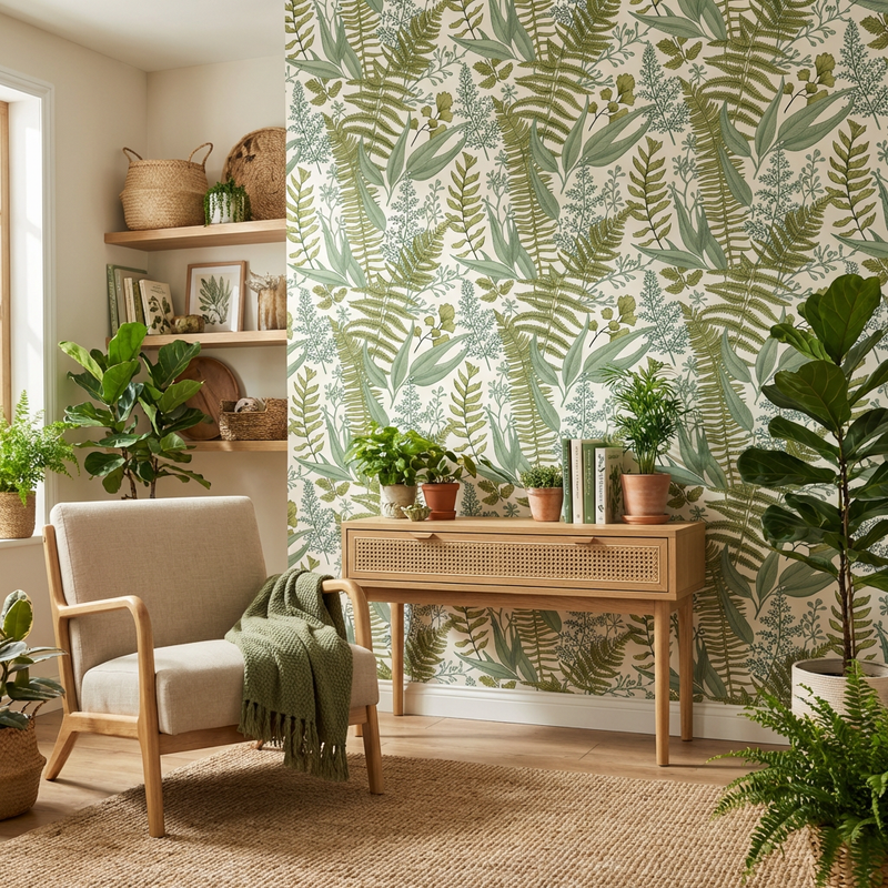 Wallpaper | Soft Botanical Ferns