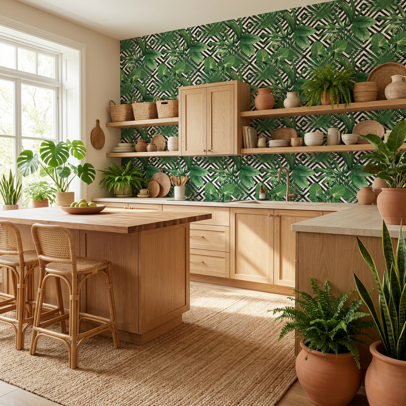 Wallpaper | Tropical Graphic Foliage