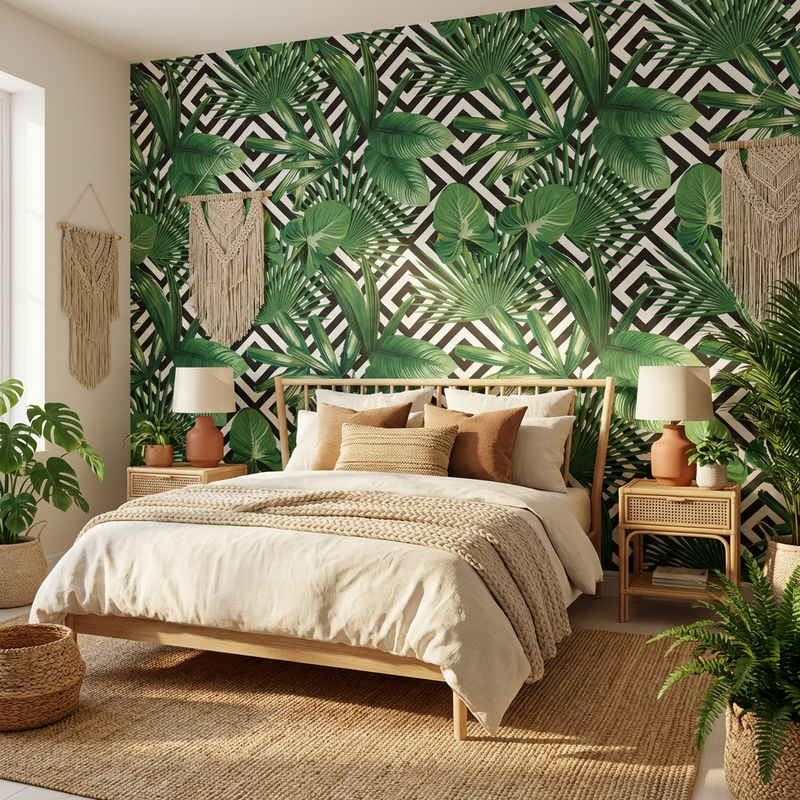 Wallpaper | Tropical Graphic Foliage