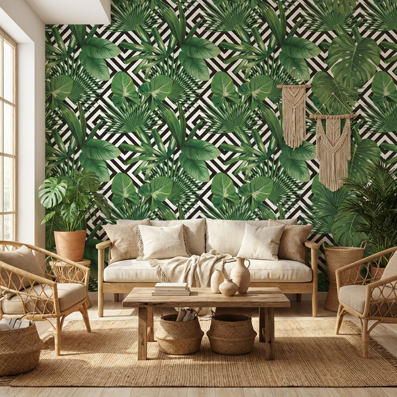 Wallpaper | Tropical Graphic Foliage