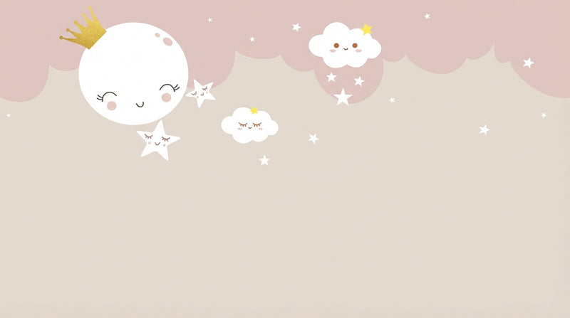 Montessori Wallpaper | Moon & Stars Nursery