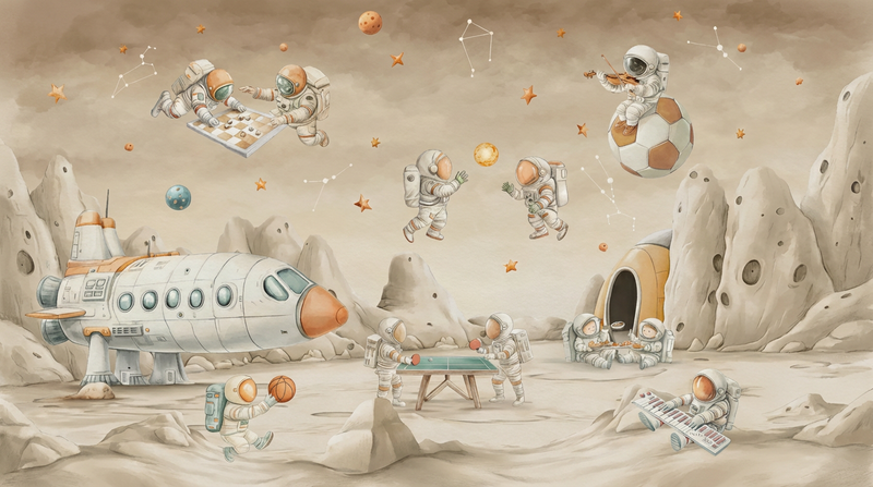 Montessori Wallpaper | Space Astronaut