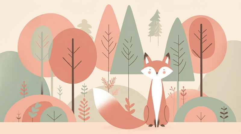 Montessori Wallpaper | Forest Fox Kids Room